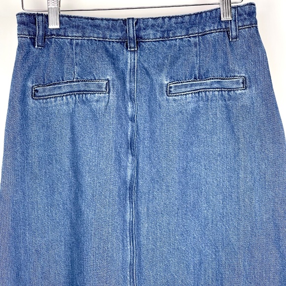 Elle Long Denim Slit Maxi Flare Skirt Womens XL Y2K Western Prairie Festival - Picture 6 of 12